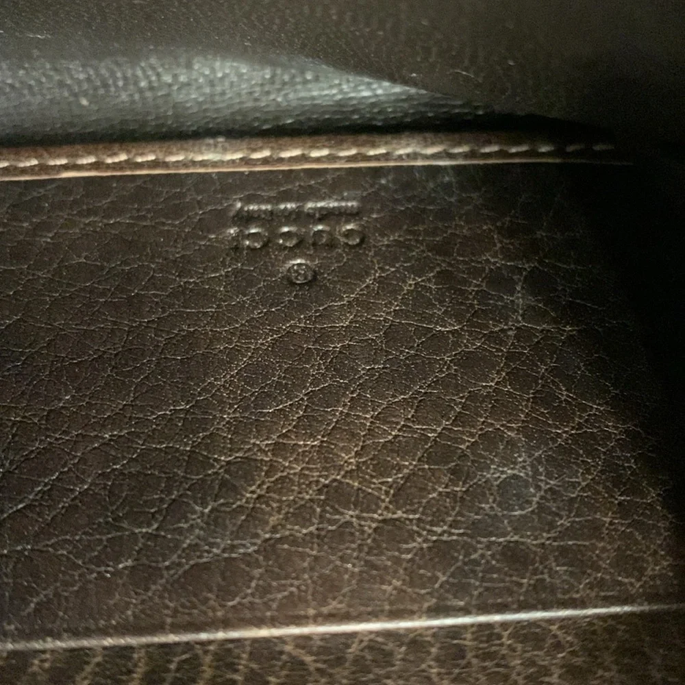 Authentic Gucci leather trim GG monogram bamboo tassel long wallet - Picture 3 of 7